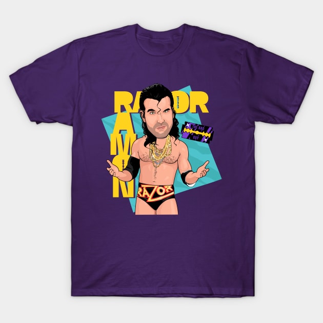 Razor Ramon Scott Hall Wrestling Legend T-Shirt by portraiteam